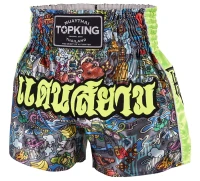 TOP KING Spodenki Muay Thai TKTBS-225-GN CULTURE THAILAND