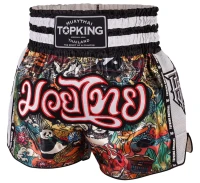 TOP KING Spodenki Muay Thai TKTBS-227-WH CULTURE CHINA