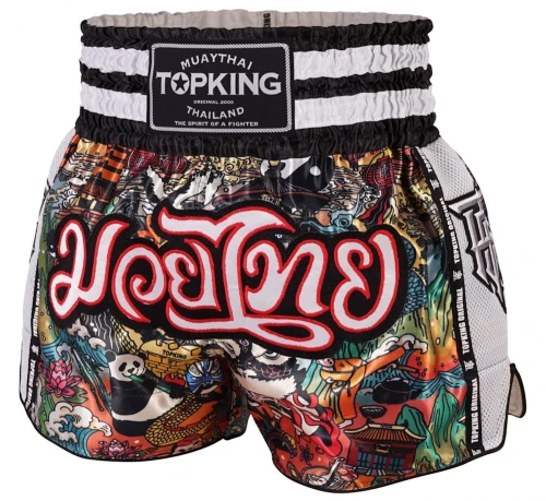 TOP KING Spodenki Muay Thai TKTBS-227-WH CULTURE CHINA
