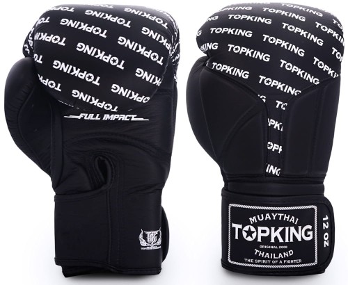 TOP KING Rękawice Bokserskie Full Impact TKBGFI Czarne