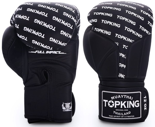 TOP KING Rękawice Bokserskie Full Impact TKBGFI Czarne