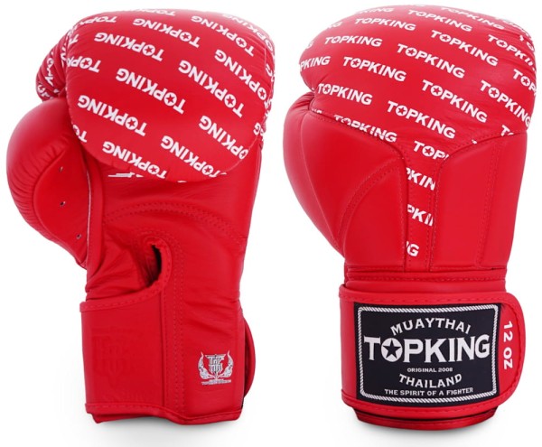 TOP KING Rękawice Bokserskie Full Impact TKBGFI Czerwone