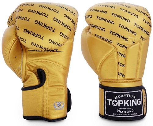 TOP KING Rękawice Bokserskie Full Impact TKBGFI Złote
