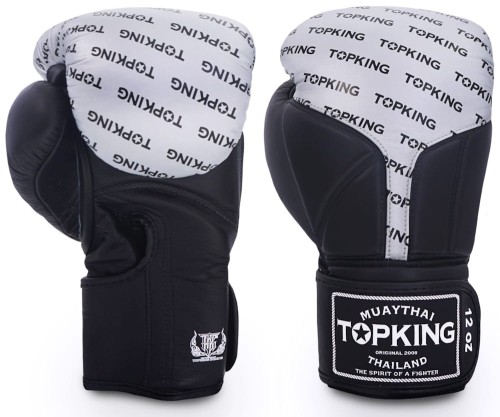 TOP KING Rękawice Bokserskie Full Impact TKBGFI Czarno-Srebrne