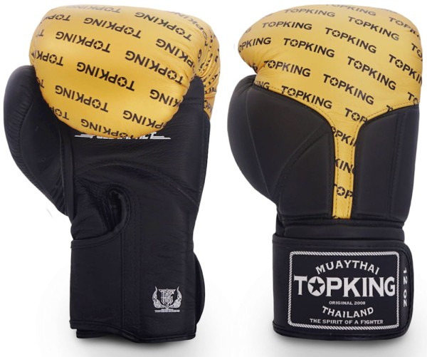 TOP KING Rękawice Bokserskie Full Impact TKBGFI Czarno-Złote