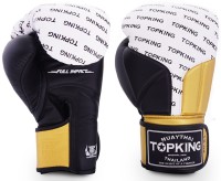 TOP KING Rękawice Bokserskie Full Impact TKBGFI Czarno-Biało-Złote