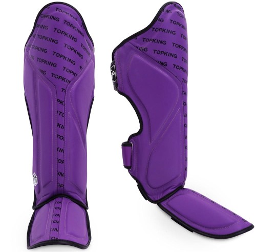 TOP KING Ochraniacze Piszczeli i Stopy Full Impact Fioletowe