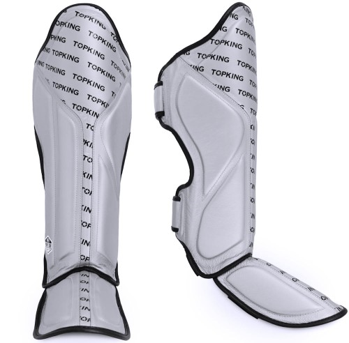 TOP KING Ochraniacze Piszczeli i Stopy Full Impact Srebrne