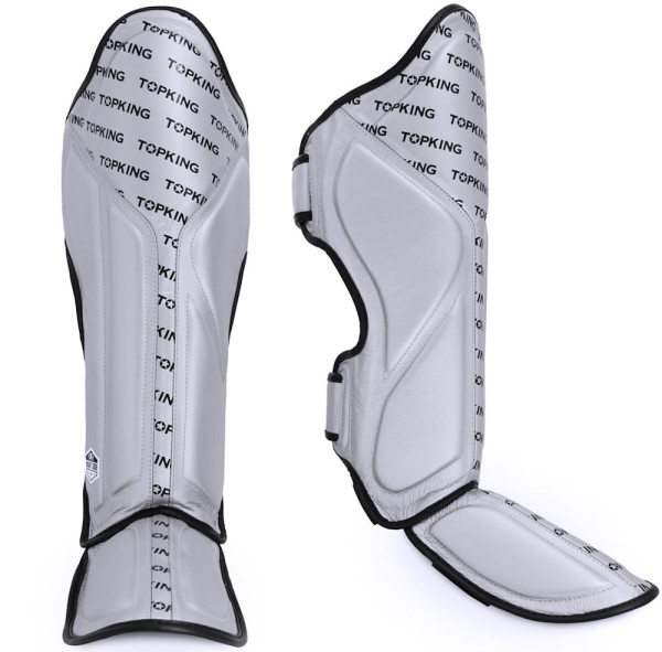 TOP KING Ochraniacze Piszczeli i Stopy Full Impact Srebrne