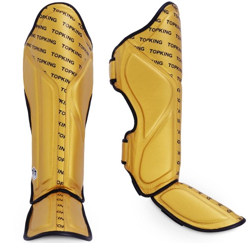 TOP KING Ochraniacze Piszczeli i Stopy Full Impact Złote