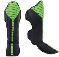 TOP KING Ochraniacze Piszczeli i Stopy Full Impact Czarno-Zielone