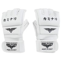 BELTOR Rękawice MMA / Kyokushin Kaminari Białe