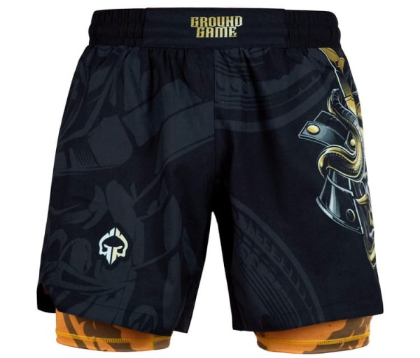 GROUND GAME Spodenki MMA Podwójne 2w1 Oni Samurai