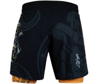 GROUND GAME Spodenki MMA Podwójne 2w1 Oni Samurai