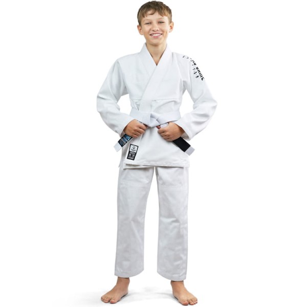 GROUND GAME Kimono / Gi do BJJ Dziecięce Spartan Białe (350g)