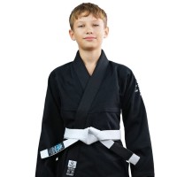GROUND GAME Kimono / Gi do BJJ Dziecięce Spartan Czarne (350g)