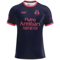 GROUND GAME Rashguard MMA FC Armbar Granatowo-Różowy Krótki Rękaw