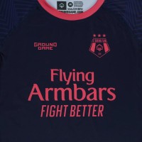 GROUND GAME Rashguard MMA FC Armbar Granatowo-Różowy Krótki Rękaw