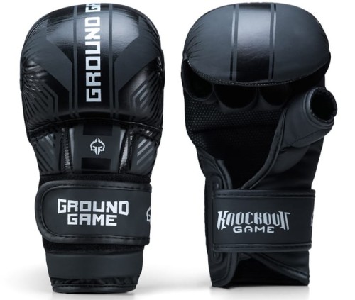 GROUND GAME Rękawice MMA / Krav Maga Sparingowe PRO STRIPE BLACK 2.0