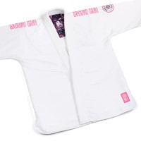 GROUND GAME Kimono / Gi do BJJ Damskie ASAMI Białe (400g)
