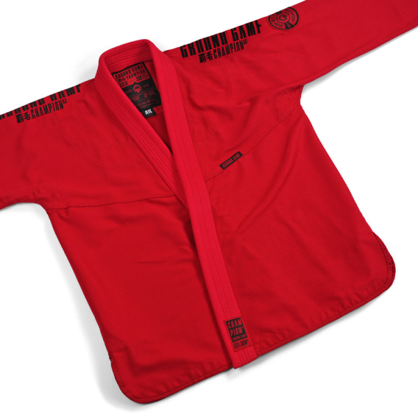 GROUND GAME Kimono / Gi do BJJ Champion 3.0 Czerwone (350g)