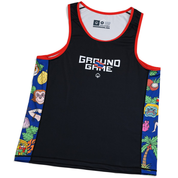 GROUND GAME Koszulka Termoaktywna Tank Top Luźny Bangkok