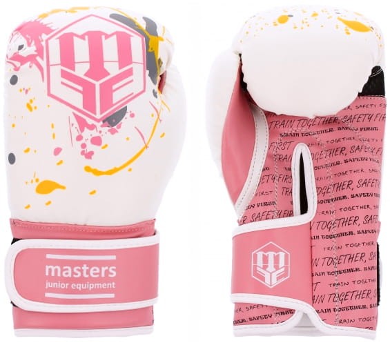 MASTERS Rękawice Bokserskie MJE-RPU-ART Różowe Dziecięce