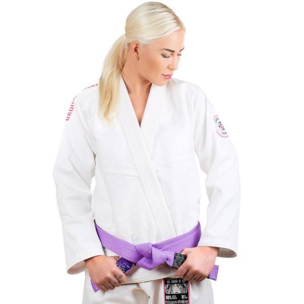 GROUND GAME Kimono / Gi do BJJ Damskie ASAMI Białe (400g)
