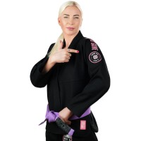 GROUND GAME Kimono / Gi do BJJ Damskie ASAMI Czarne (400g)