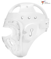 DAEDO Kask Piankowy z Maską Kratką Plastikową PRO do Karate / Taekwondo WT Biały