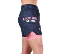 GROUND GAME Spodenki MMA Podwójne 2w1 Damskie Asami
