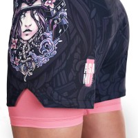 GROUND GAME Spodenki MMA Podwójne 2w1 Damskie Asami