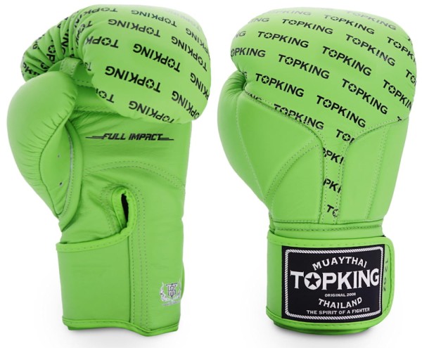 TOP KING Rękawice Bokserskie Full Impact TKBGFI Zielone