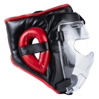 BUSHIDO Kask Karate / Krav Maga z Maską Kratką Plastikową ARH-2180