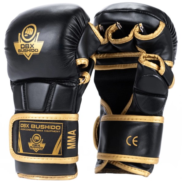 BUSHIDO Rękawice MMA / Krav Maga Sparingowe E1V9G GOLD MASTER