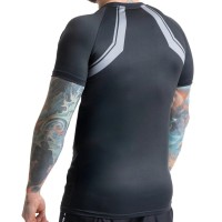 BUSHIDO Rashguard MMA Szary Krótki Rękaw