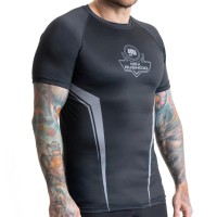 BUSHIDO Rashguard MMA Szary Krótki Rękaw
