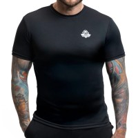 BUSHIDO Koszulka Treningowa Termoaktywna Czarna (białe logo)