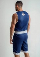 BUSHIDO Komplet Strój Bokserski Dwustronny Czerwono-Niebieski