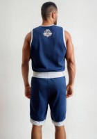 BUSHIDO Komplet Strój Bokserski Dwustronny Czerwono-Niebieski