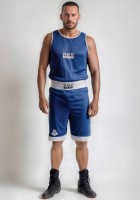 BUSHIDO Komplet Strój Bokserski Dwustronny Czerwono-Niebieski