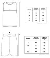 BUSHIDO Komplet Strój Bokserski Dwustronny Czerwono-Niebieski