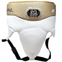 RIVAL Suspensor Ochraniacz Krocza Bokserski Pełny RNFL100 PROFESSIONAL Biało-Złoty