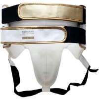 RIVAL Suspensor Ochraniacz Krocza Bokserski Pełny RNFL100 PROFESSIONAL Biało-Złoty