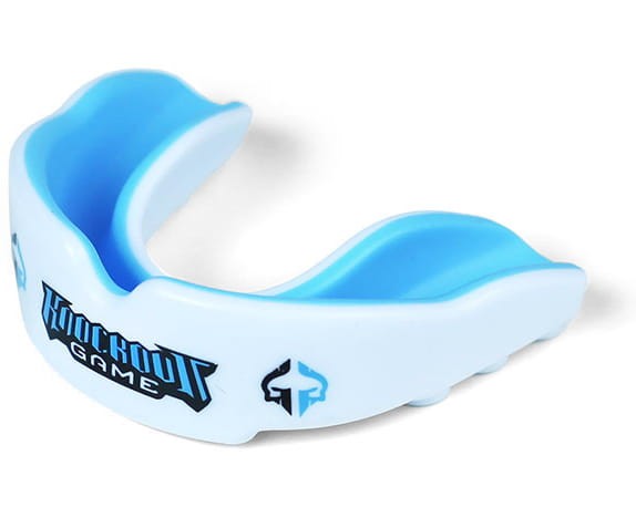 GROUND GAME Ochraniacz na Zęby Żelowy LOGO Biało-Niebieski