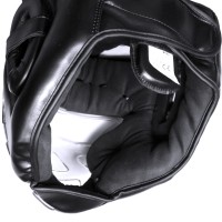 TOP FIGHTER Kask Karate / Krav Maga z Maską Kratką Plastikową Czarny