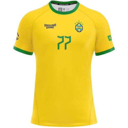 GROUND GAME Rashguard MMA Brazil Football Krótki Rękaw