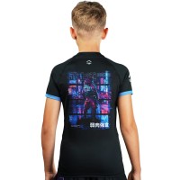 GROUND GAME Rashguard MMA Dziecięcy Cyber Samurai Krótki Rękaw