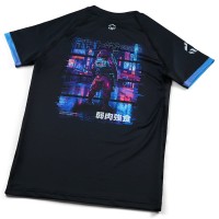 GROUND GAME Rashguard MMA Dziecięcy Cyber Samurai Krótki Rękaw