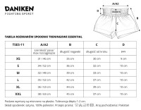DANIKEN Spodenki do Kickboxingu / Muay Thai ESSENTIAL Czarne